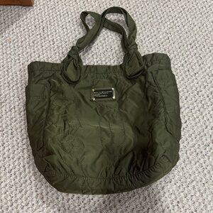 Marc by Marc Jacobs Quilted Olive Tote with Gold Plaque
